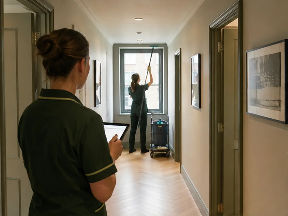 Tenancy Reset London team planning a room-led clean