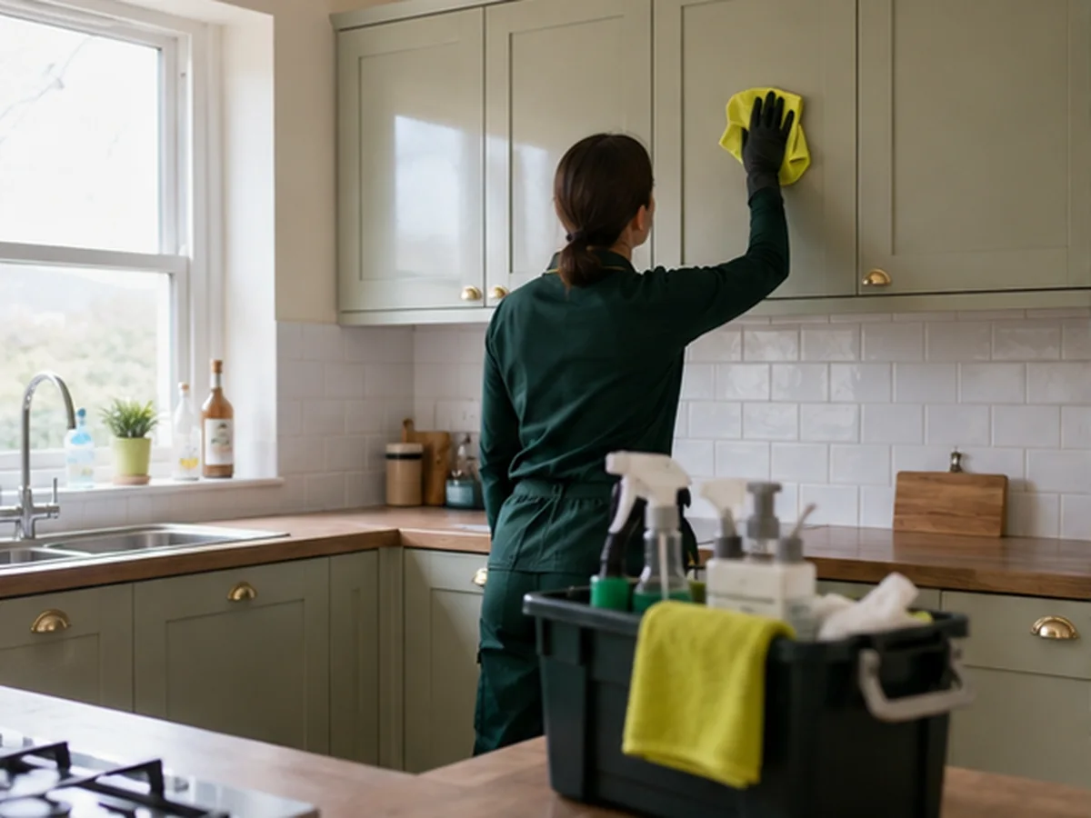 Tenancy Reset London cleaning team working from a room register